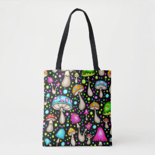 Bolsa Tote Funky Groovy Mushroom