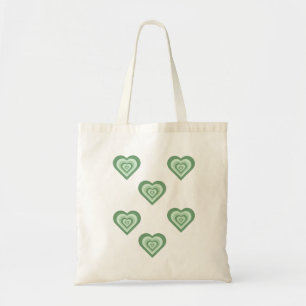Bolsa Tote Funky Heart 2000s Y2K 90s Retro Green