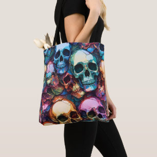 Bolsa Tote Funky Skulls