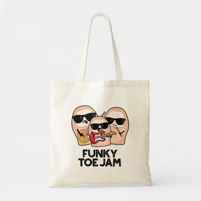 Bolsa Tote Funky Toe Jam Funny Music Pun (Frente)