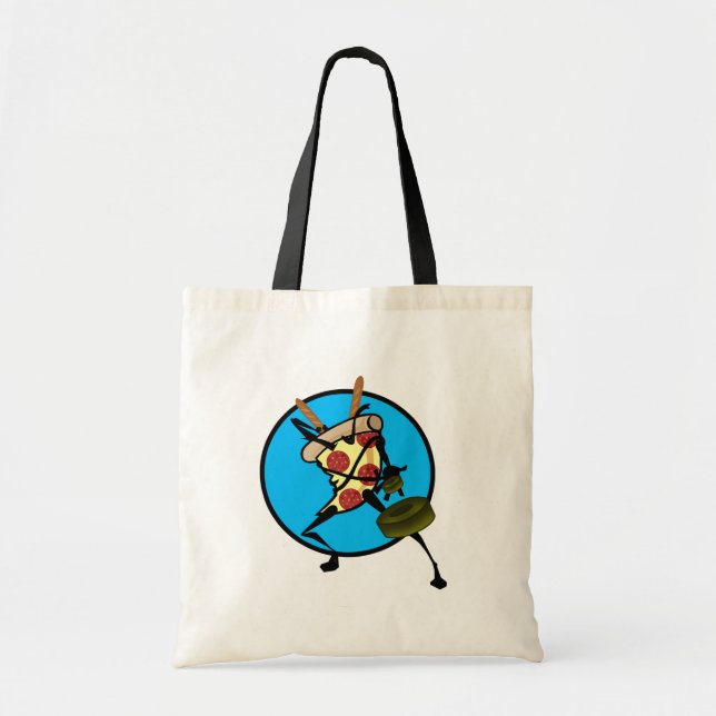 BOLSA TOTE FUNNNINJA PIZZA COMPRANDO TOTE BAG (Frente)