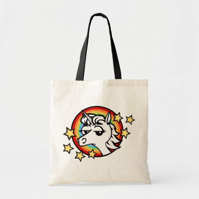 BOLSA TOTE FUNNON CARTOON UNICORN BUDGET TOTE BAG (Frente)