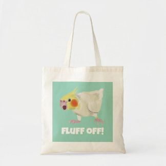 Bolsa Tote Funny Angry Lutino Cockatiel Fluff Off Pet Parrot