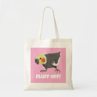 Bolsa Tote Funny Angry Normal Grey Cockatiel Fluff Off