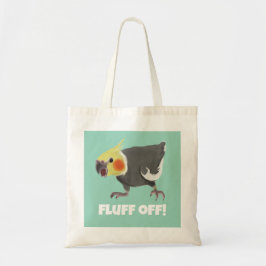 Bolsa Tote Funny Angry Normal Grey Cockatiel Fluff Off