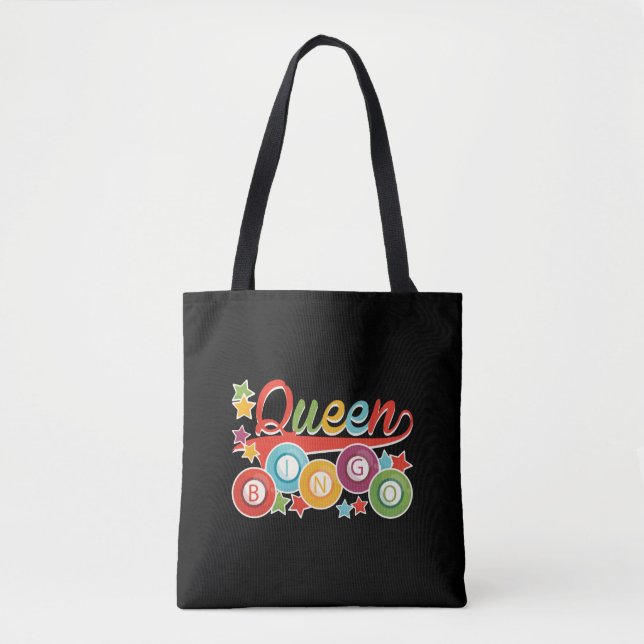 Bolsa Tote Funny Bingo Girl Bingo Balls Queen (Frente)