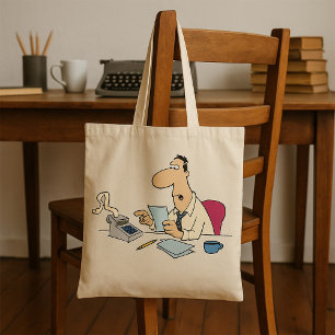 Bolsa Tote Funny Cartoon Contabilista Humor