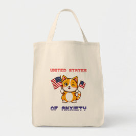 Bolsa Tote Funny Cat 4 De Julho EUA Flag Cat