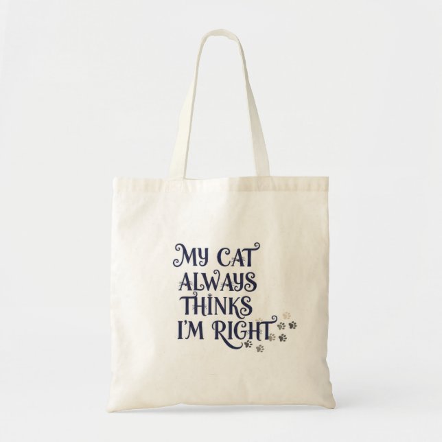 Bolsa Tote Funny Cat Text (Frente)