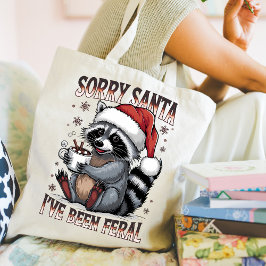 Bolsa Tote Funny Christmas Raccoon Tote Bag