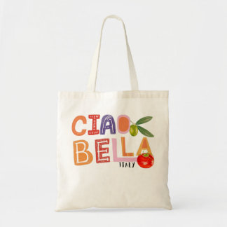 Bolsa Tote Funny Ciao Bella dizendo Jardim italiano para F it