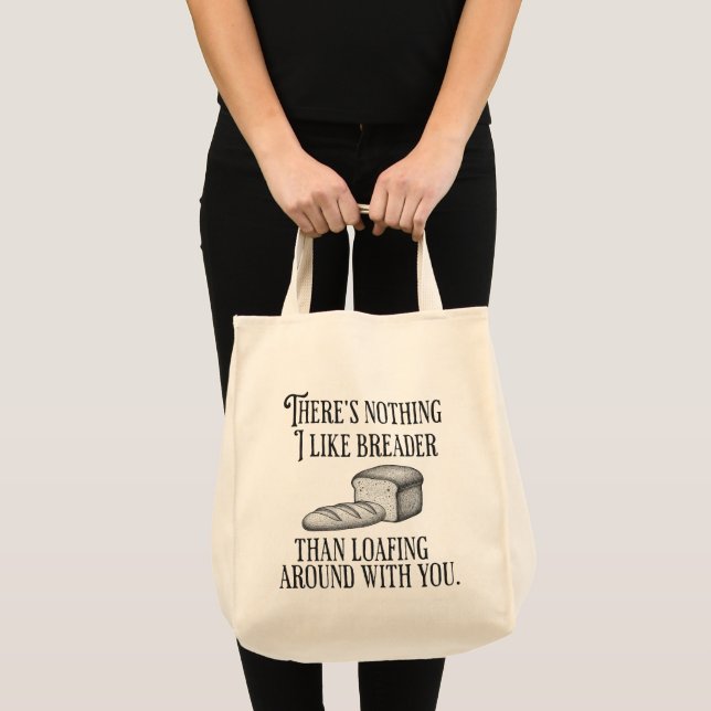 Bolsa Tote Funny Couple's Pun Joke Bread Gift (Frente (produto))