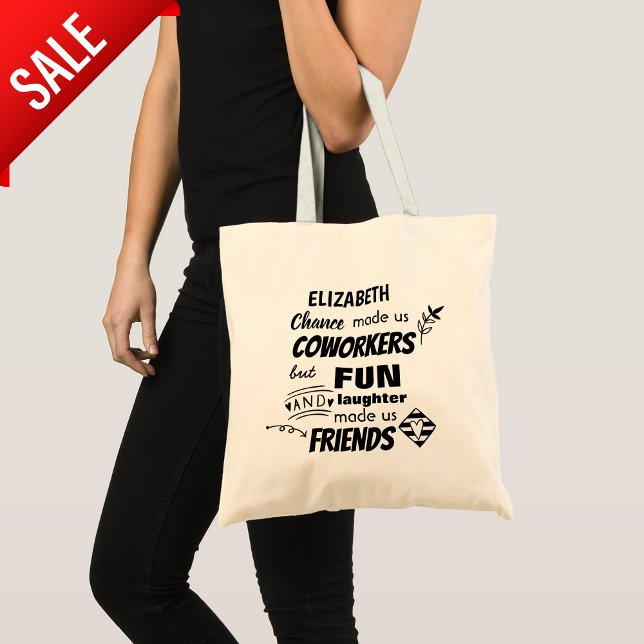 Bolsa Tote Funny COWORKER Deixando Boa sorte, amigo (Criador carregado)