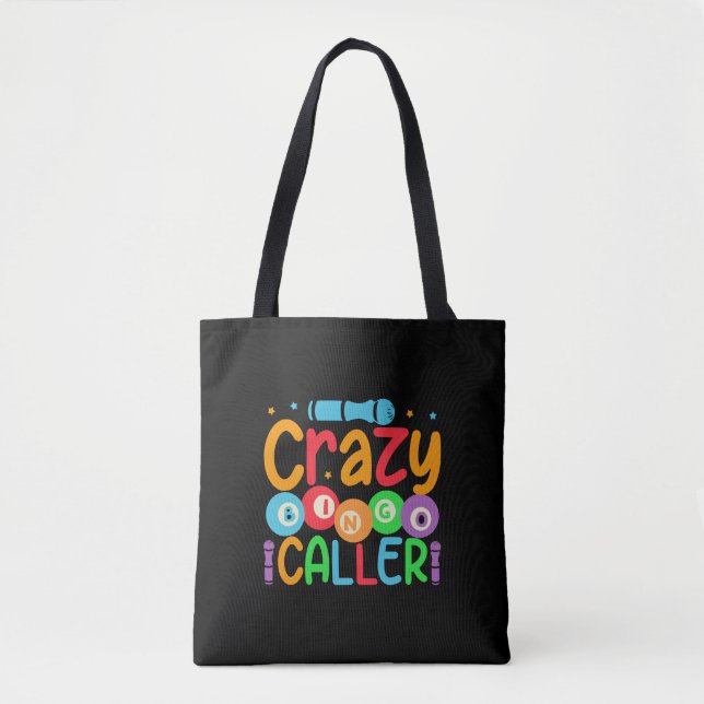 Bolsa Tote Funny crazy Bingo caller word art  (Frente)