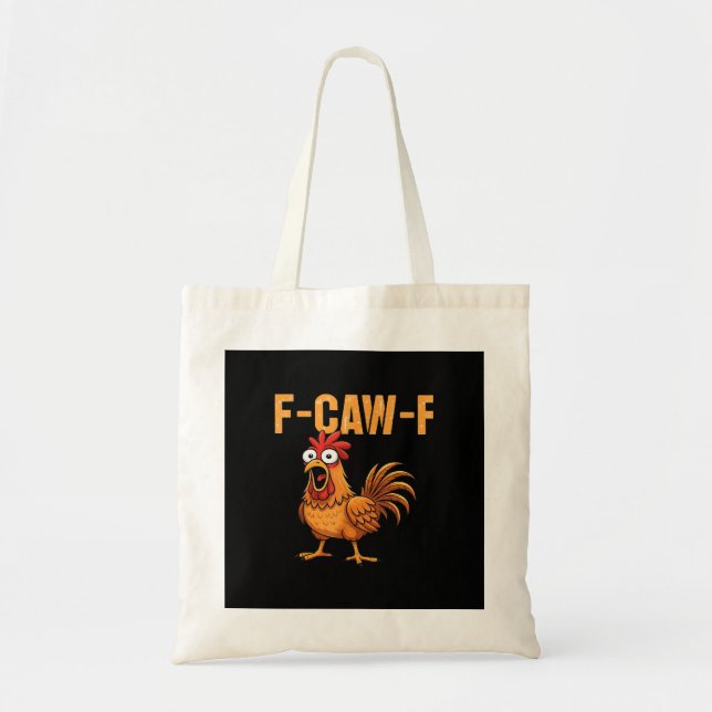 Bolsa Tote Funny Crow Humor Gothic F-Caw-F (Frente)