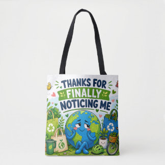 Bolsa Tote Funny Earth Day Eco Graphic