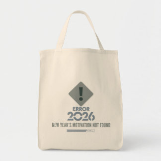 Bolsa Tote Funny Error 2026 Motivation Not Found Grocery Tote
