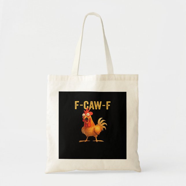 Bolsa Tote Funny F Caw F Chicken Creative Casual Design (Frente)
