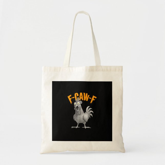Bolsa Tote Funny F-Caw-F Chicken F-Caw-F Chicken Retro Classi (Frente)