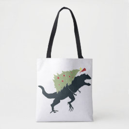 Bolsa Tote Funny Festive Dino Christmas