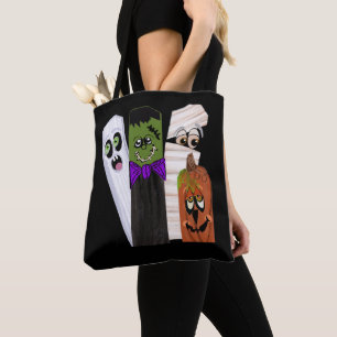 Bolsa Tote Funny Frankenstein Ghost Pumpkin Homem Invisível