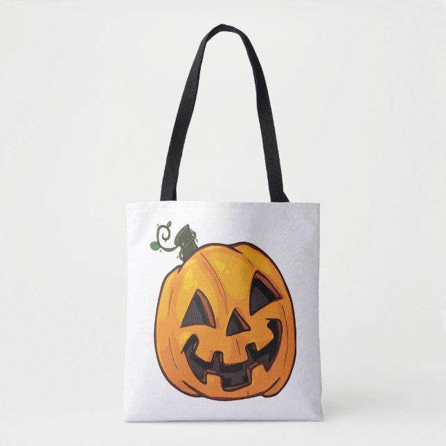 Bolsa Tote Funny Halloween Pumpkin  (Frente)