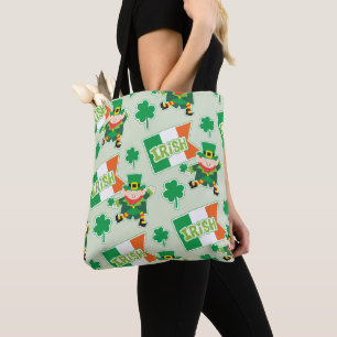Bolsa Tote Funny Irish Leprechaun Pattern