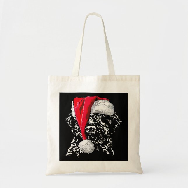Bolsa Tote Funny Lagotto Romagnolo Papai noel cão de Natal gi (Frente)