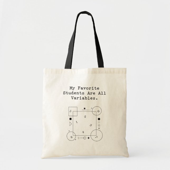 Bolsa Tote Funny Math Teacher Humor | Variable Students (Frente)