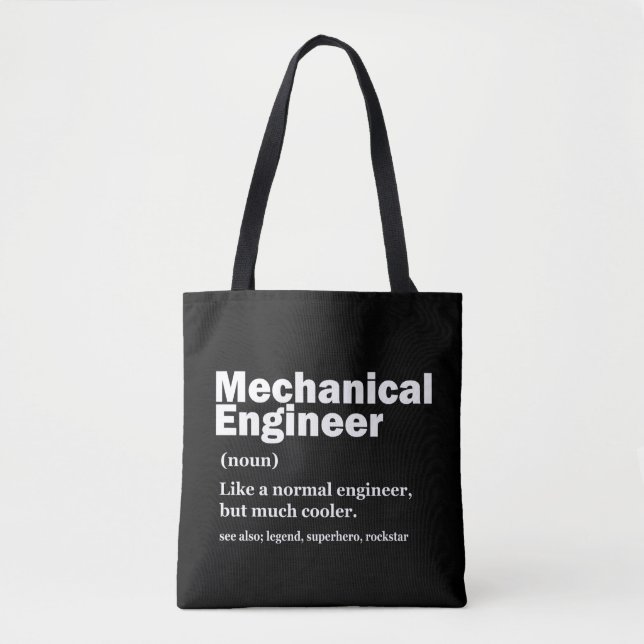 Bolsa Tote Funny Mechanical Engineer Definition Engineering (Frente)