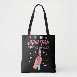 Bolsa Tote Funny Nail Tech Emlpoyee Manicure Coworker