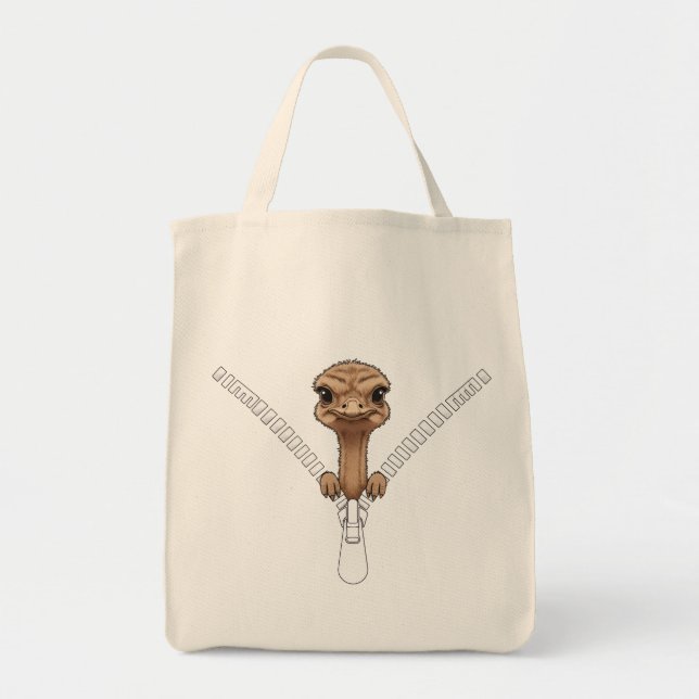 Bolsa Tote Funny Ostrich Peek  (Frente)