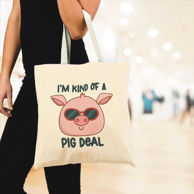 Bolsa Tote Funny Pig Pun (Criador carregado)