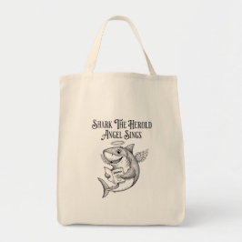 Bolsa Tote Funny Quirky Shark The Harold Angel Sing Christmas