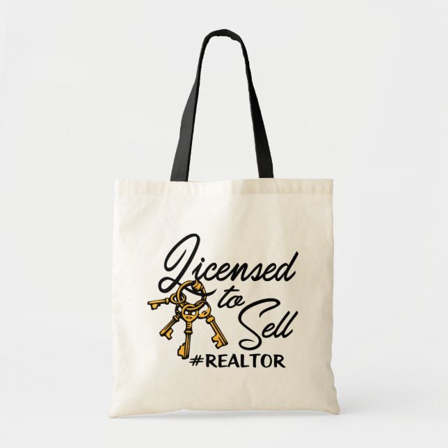 Bolsa Tote Funny Realtor Gift Real Estate Agent Broker Home (Frente)