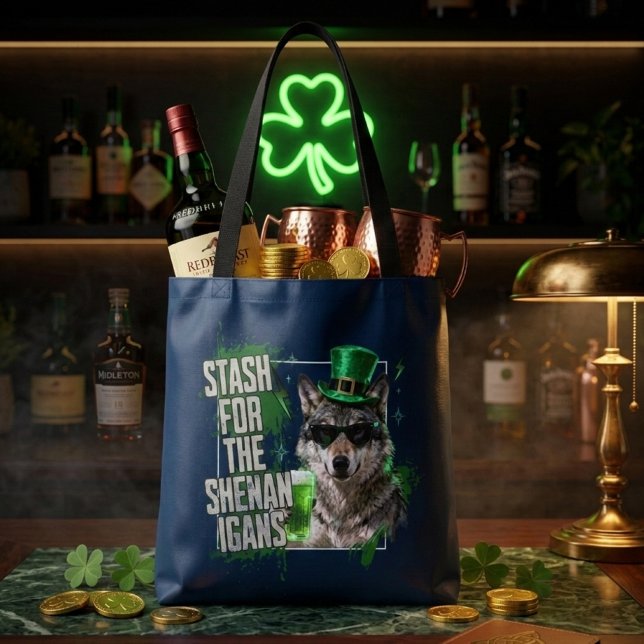 Bolsa Tote Funny St Patricks Day Stash For Shenanigans (Criador carregado)