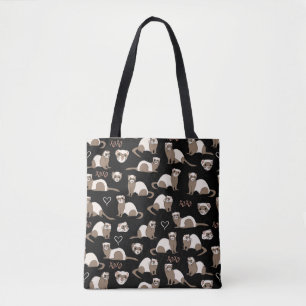 Bolsa Tote Furões de Amor - Preto