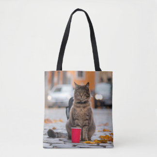 Bolsa Tote Furry Friends in Need:Stray Cat this Christmas