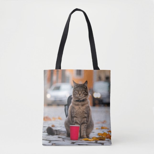 Bolsa Tote Furry Friends in Need:Stray Cat this Christmas (Frente)