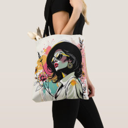 Bolsa Tote Fusão de Flora Avant-Garde de Dois Lados 💖🍃