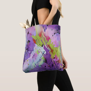 Bolsa Tote "Fusão de matizes" Arte Abstrato Contemporânea