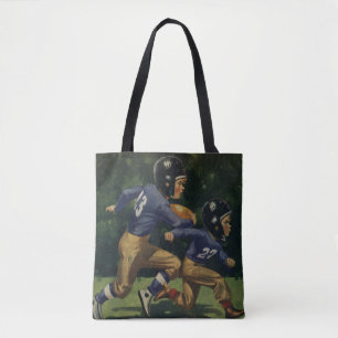 Bolsa Tote Futebol Antigo, Crianças, Meninos Praticando Espor