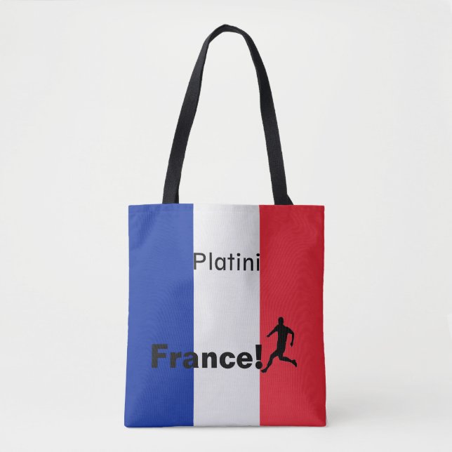 Bolsa Tote Futebol da França, personalizável (Frente)