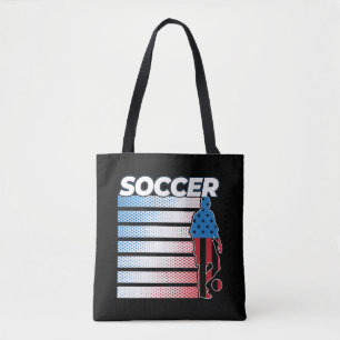 Bolsa Tote Futebol Masculino Vermelho Branco Azul