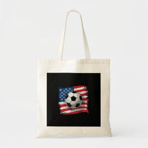 Bolsa Tote Futebol patriótico 4 de julho homens EUA bandeira