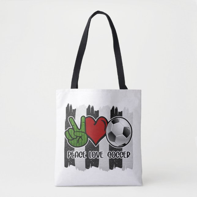 Bolsa Tote Futebol Peace and Love (Frente)