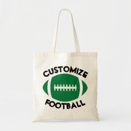 Bolsa Tote Futebol Verde Personalizado em Nome ou Texto Espor