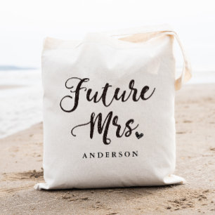 Bolsa Tote Futura Sra. letra dourada manuscrita