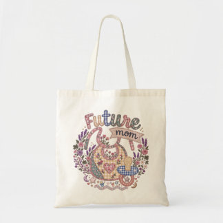 Bolsa Tote Futurama Mamãe Remendo Bordado Gráfico Floral