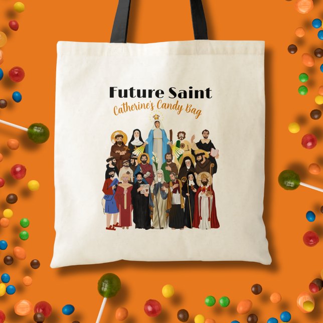 Bolsa Tote Futuro Halloween do Santo Todos os Santos são doce (Candy Tote Bag for All Saints Parties and Trick-or-Treating)